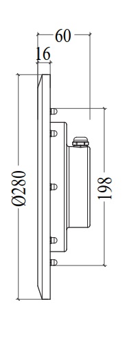Прожектор из нерж. стали 18Вт SS280L18